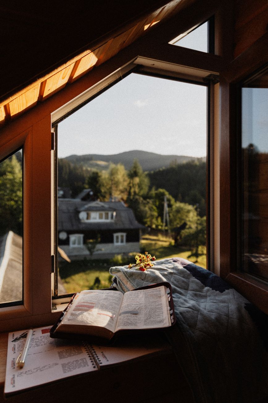 Travel author resting in architectural study room